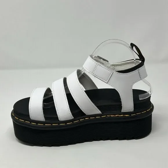 Dr Martens Blaire Quad White Hydro Leather Sandals Womens Size 9 STORE MODEL - Picture 9 of 16